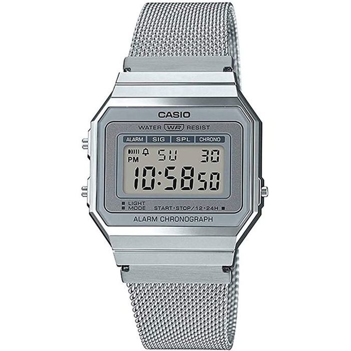 Montre - Casio - A700WM-7ADF - Digital argenté - Bracelet acier inoxydable - Vintage