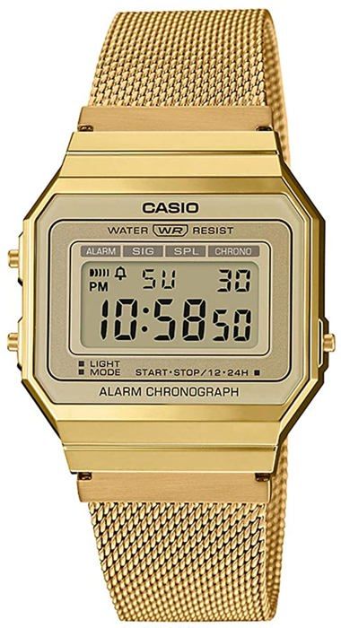 Montre - CASIO - A700WMG 9ADF - Doré - Super Slim - Vintage - Bracelet en acier inoxydable