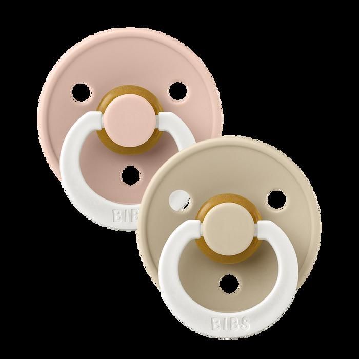 Sucettes BIBS 0 mois+ Colour GLOW 2 PACK - Blush/Vanilla