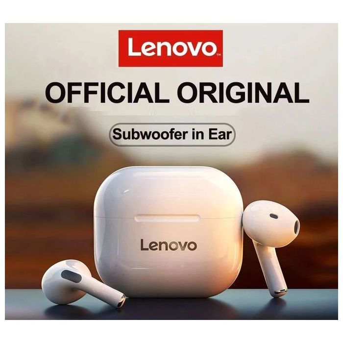 Écouteurs sans fil - LENOVO - LP40 - Bluetooth 5.0 - Contrôle tactile - 3 heures d'écoute