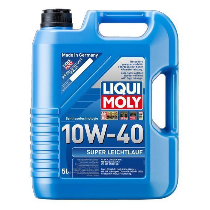 LIQUI MOLY SUPER LEICHTLAUF 10W-40 5L - Huile pour moteur Essence et Diesel