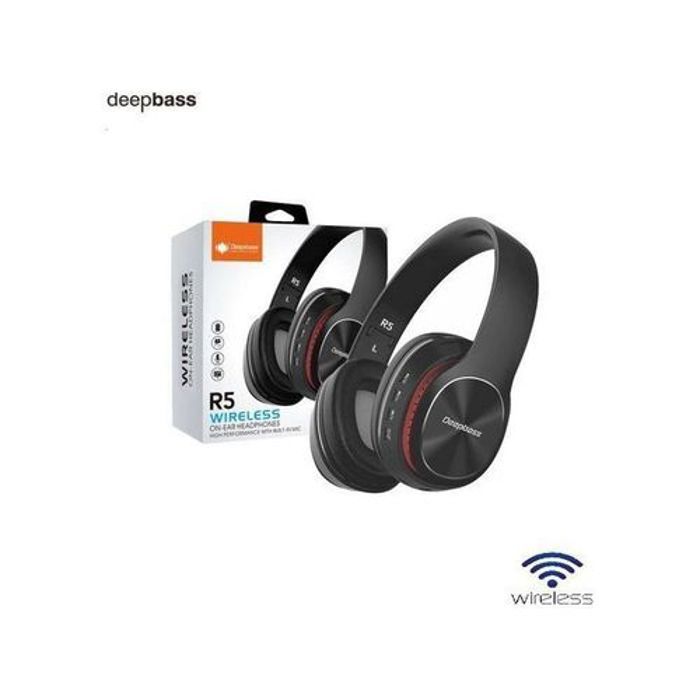 Deep Bass Casque ecouteurs R5 sans fil bluetooth5.0 Stereo Support Carte TF 3,5 mm AUX IN -FM avec microphone