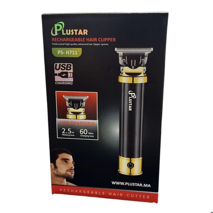 Tondeuse à cheveux rechargeable Zero Cut Detail Clipper Machine de coupe de cheveux en métal doré sans fil pour hommes Edge T-blade