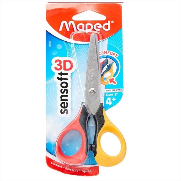 Ciseaux 13 Cm Sensoft 3D Blister Maped - Couleur aléatoire