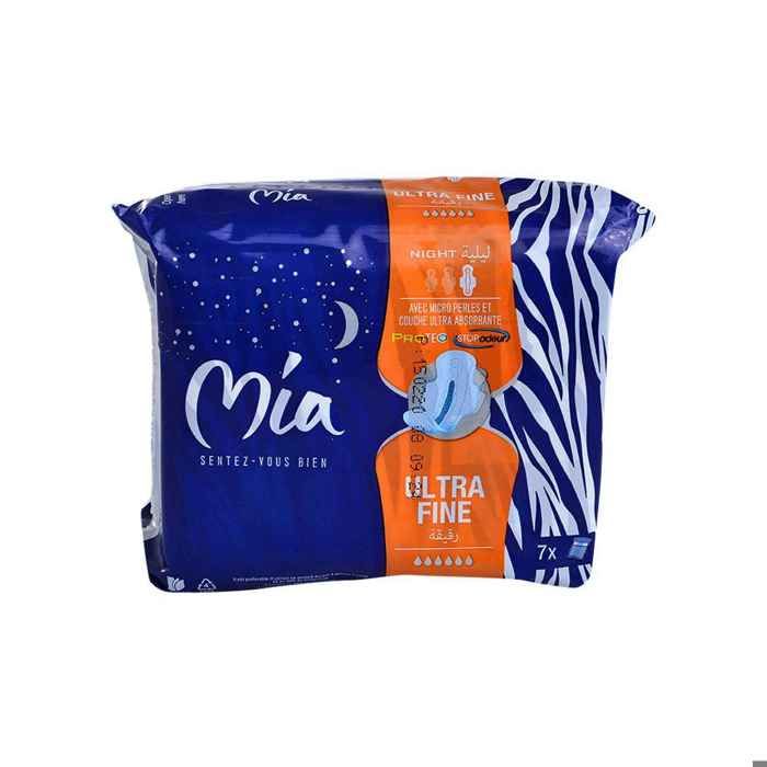 Serviettes hygiéniques ultra fines night x7 - MIA