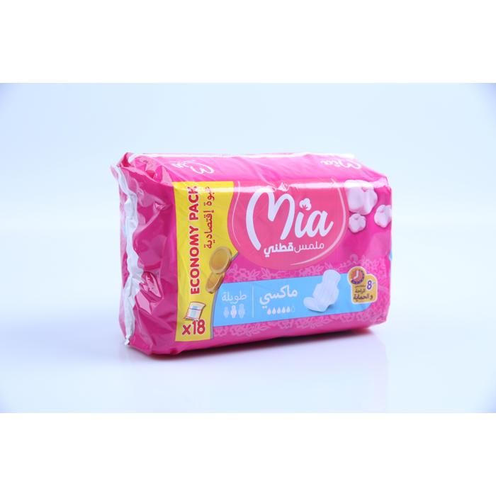 Serviettes hygiéniques maxi long x18 - MIA