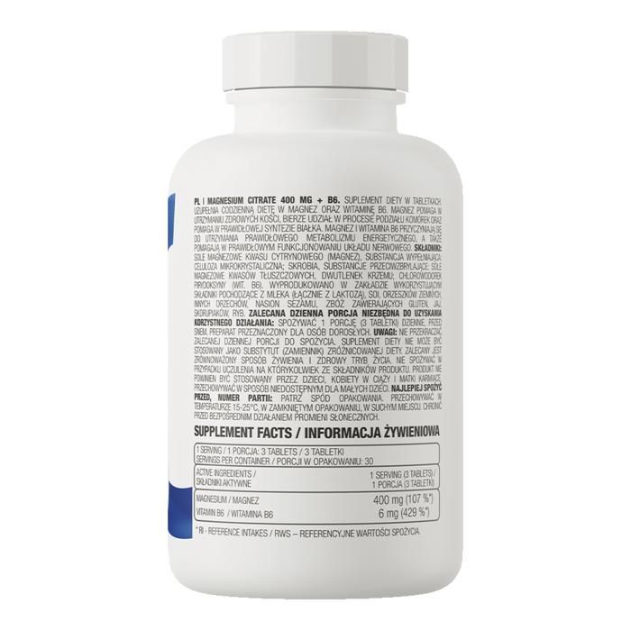 OstroVit Magnesium Citrate 400 mg + B6 90 tabs