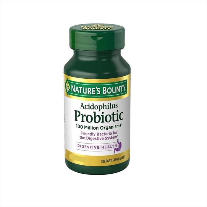 Nature's Bounty Probiotiques Acidophilus Santé digestive 100 comprimés