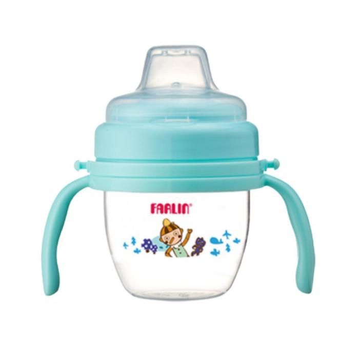 Farlin Gobelet En Plastique Avec Poignée 4+Mois Aet 10 B Bleu.