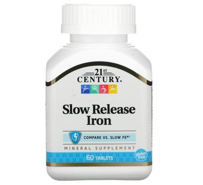 21st Century, Fer à libération prolongée, 60 comprimés