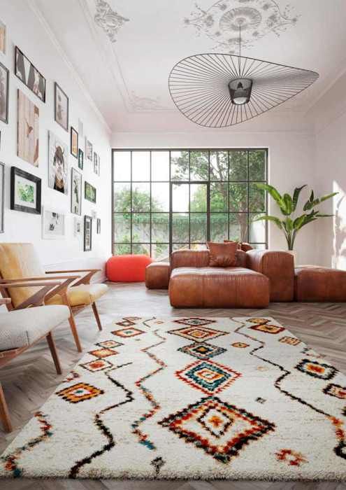 SHERPA Tapis Motif Berbère 200×290 cm