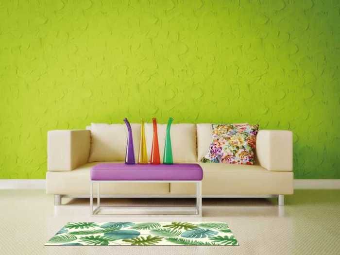 Tapis - DANS MA MAISON - N°1 - 100% vinyle - 190x70 cm - Vert moderne