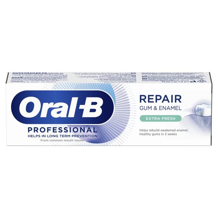 Dentifrice - ORAL-B - Gum & Enamel Pro-Repair - Extra Fresh - 75 ml - Dents sensibles