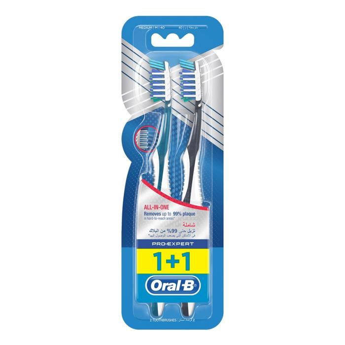 Oral B 1+1 GRATUIT Brosse à Dent Medium Pro-Expert Tout-En-Un