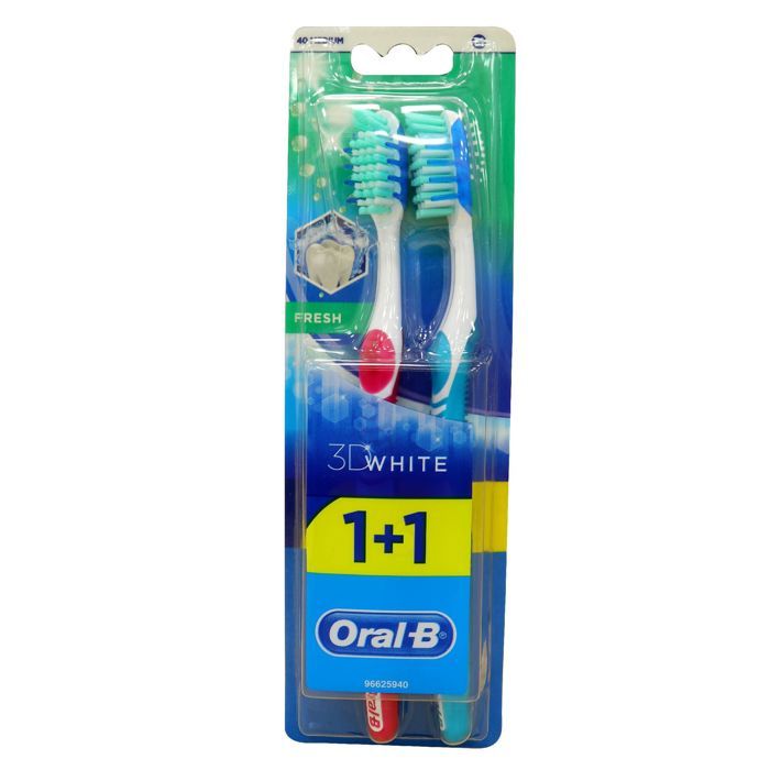 Oral B Brosse à dents 3-Effect Maxi Clean Multicolore - 2 unités