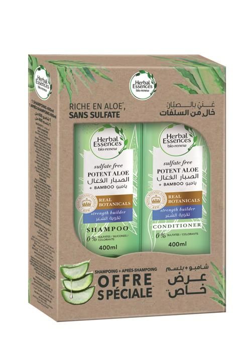 Pack Promo Herbal Essences Bambou Shampoing - 400ml + Après-Shampoing - 400ml