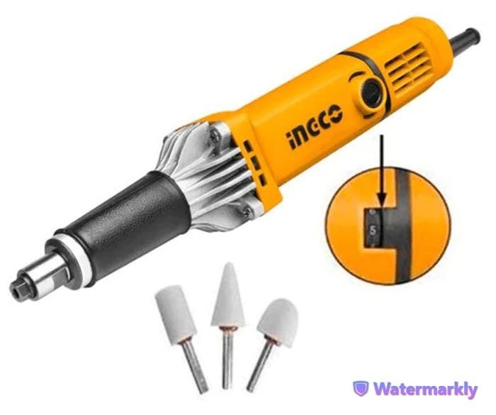 Meuleuse droite 6mm 550W + 3 accessoires