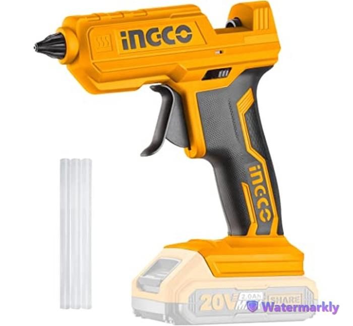 Pistolet à colle 20v (sans batterie/sans chargeur)+3pcs