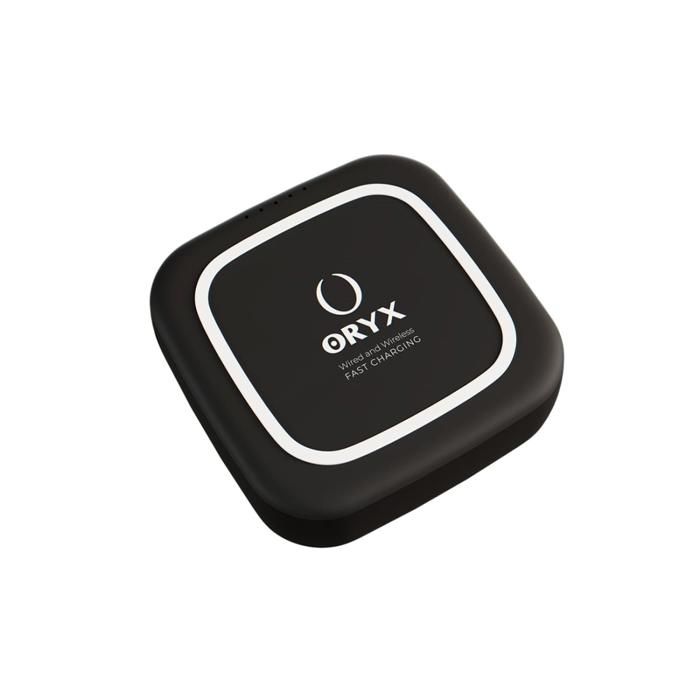 ORYX Power Bank Charge QI Sans Fil & Filaire Rapide 10000mAh compatible avec airpods et Smartphone