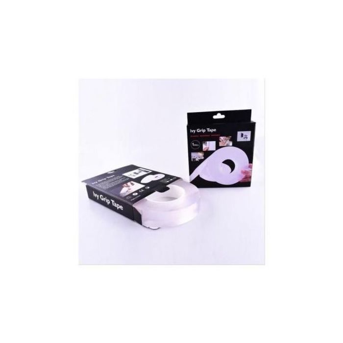 Ruban Adhésif Double Face - IVY GRIP TAPE - 5m - Transparent - Multi-usages - Forte Adhésion