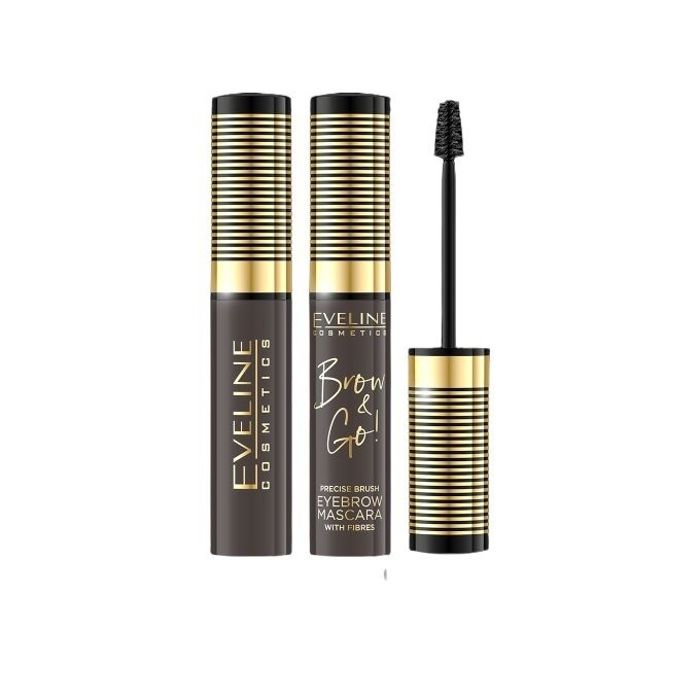 Mascara à Sourcils - Eveline Cosmetics - BROW & GO! - 6ml - 02 Dark - Pinceau Précis