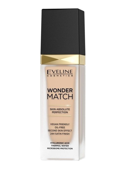 Fond de teint - Eveline Cosmetics - Wonder Match - Longue tenue - Acide hyaluronique - 30ml