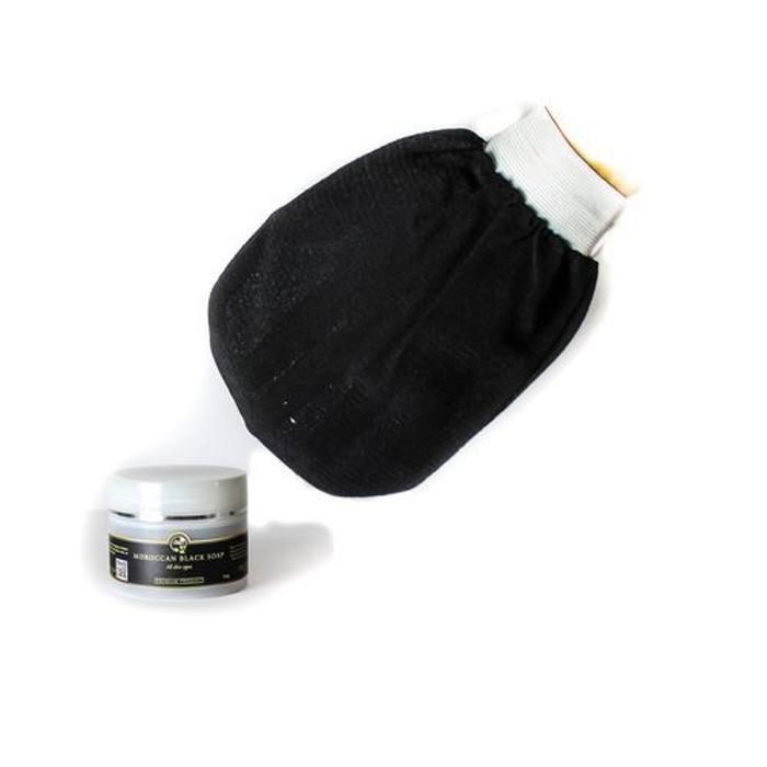 Gant Hammam + Savon noir - BIOPROGREEN - Kisse - 200G - Sans alcool - Femme