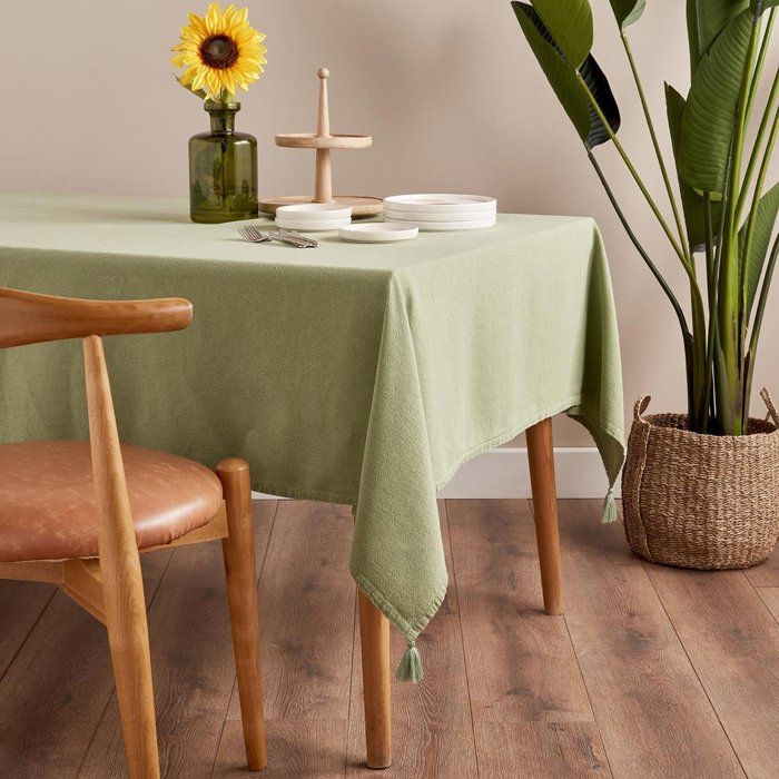 Nappe - Margot - Kaki - 150x200 cm - Toucher doux - Lavable à 30 degrés