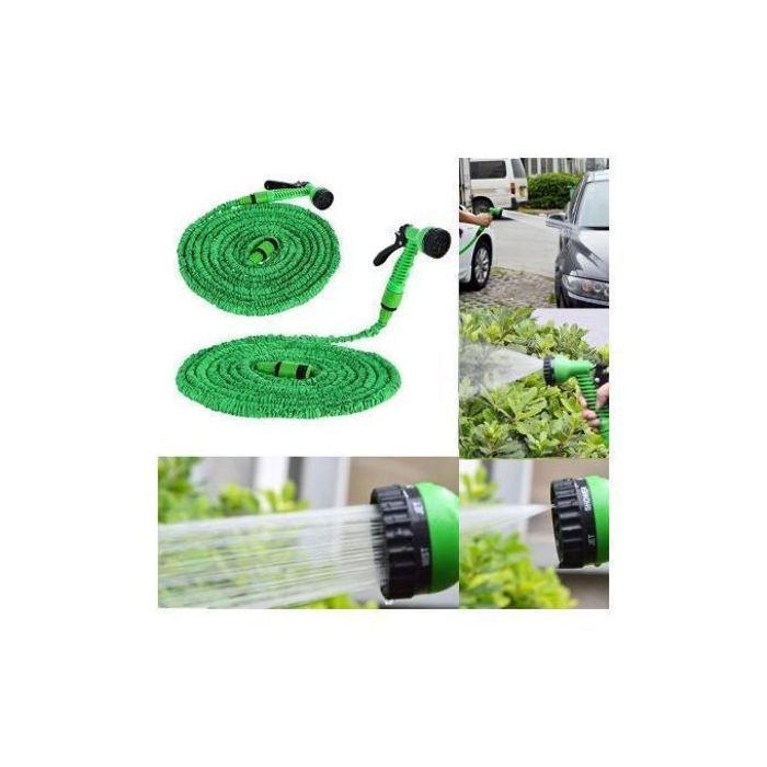 Magic Hose Tuyau d'Eau Extensible 30m + Pistolet Eau Verte