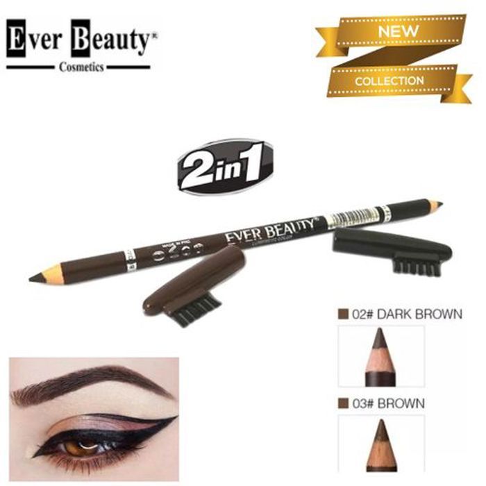Crayon à sourcils, Double face Noir et Marron, Taille 3XL .