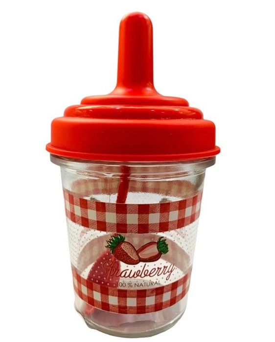 Pot de Confiture Décoré-Fraise 320 cc