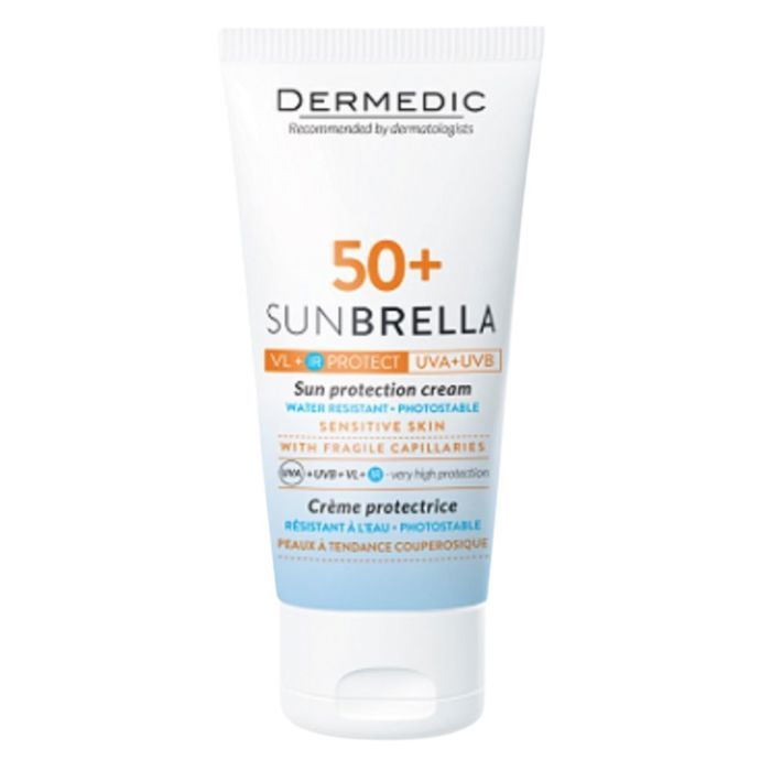 Dermedic Sunbrella Creme Spf50+ Peau Sensbles pour couperosique 50ml