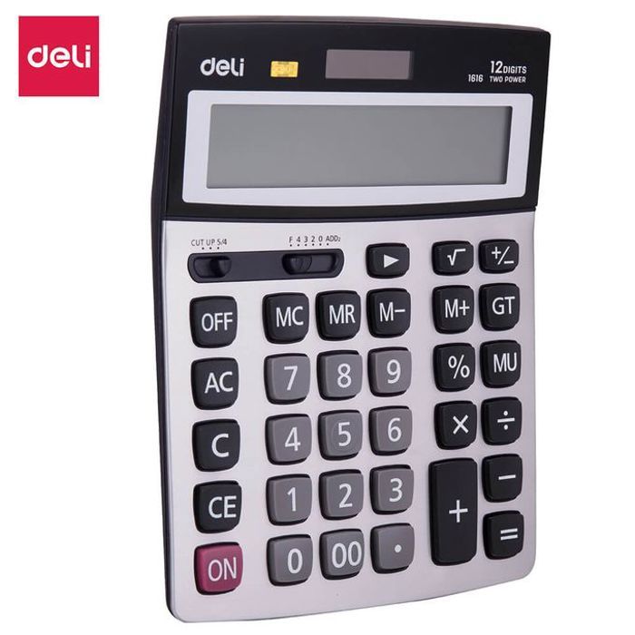 Calculatrice Professionnel Grand Ecran à 12 Chiffres Surface en Métallique