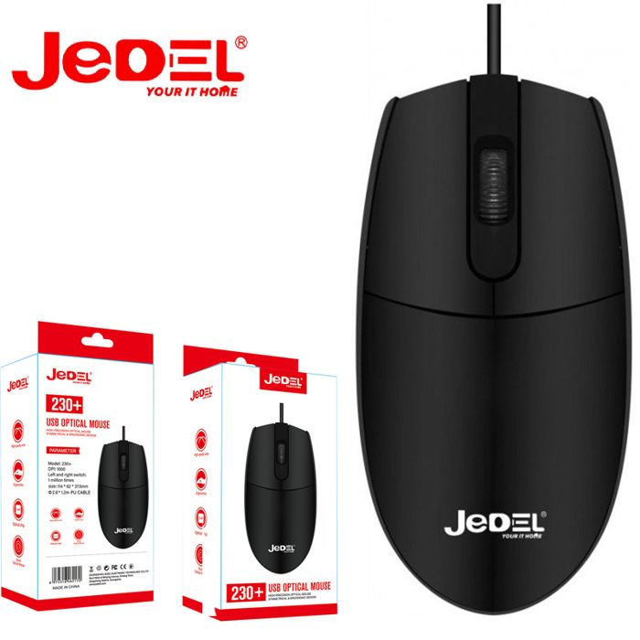 Mouse Souris optique USB Jedel 230+ Fabricant : Interface de connectivité Jedel