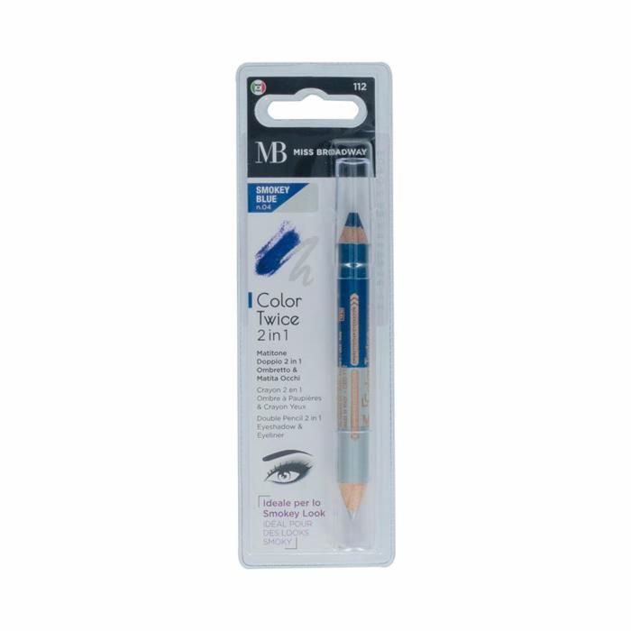 CRAYON YEUX COLOR TWICE 2 EN 1 SMOKEY BLEU N°112