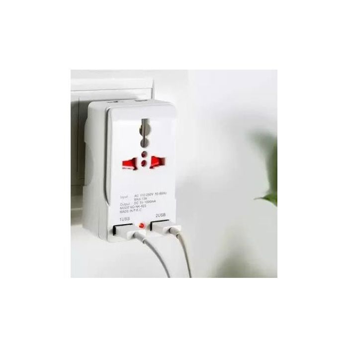 Adaptateur International prise de voyage Universal USA EU UK AU avec 2 USB