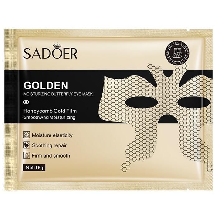 SADOER Masque pour les yeux - Golden Butterfly Eye Mask