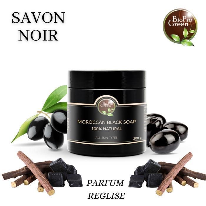 Savon Noir - BIOPROGREEN - Sbone béldi - 200g - Parfumé Réglisse - Sans alcool