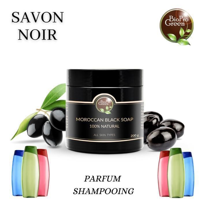Savon Noir - BIOPROGREEN - Sbone béldi - 200g - Parfumé - Sans alcool - Pour femme