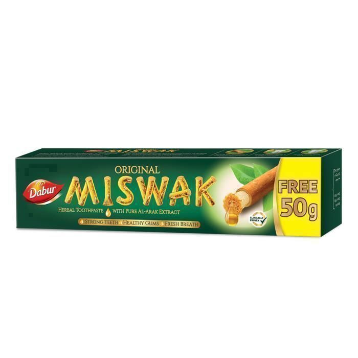 Dentifrice - Dabur - Miswak - 120 g + 50 g GRATUIT - Sans parabène - Pour adultes