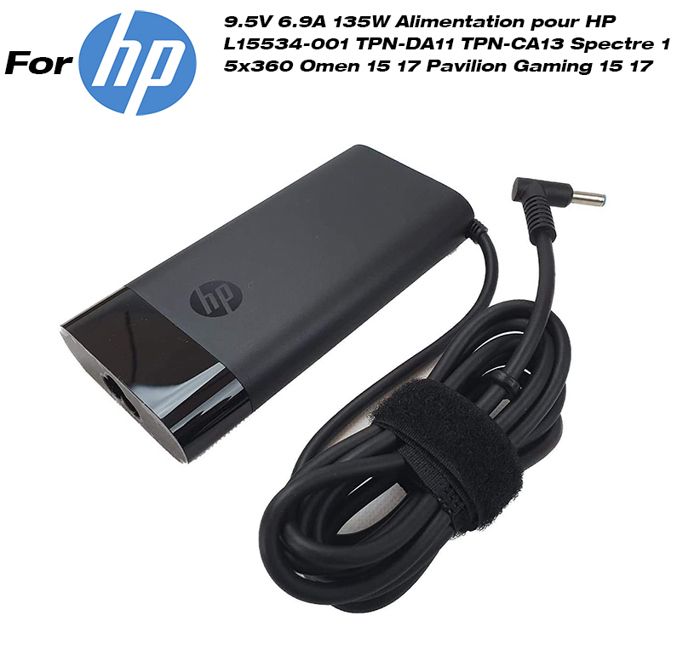 Chargeur ordinateur portable Alimentation pour HP 19.5V 6.9A 135W L15534-001 TPN-DA11 TPN-CA13 Omen 15 17 Pavilion Gaming 15 17