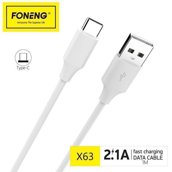 FONENG - Câble Lightning 2.1 A à charge rapide pour Type-C par Câbles - chargeur de téléphone portable
