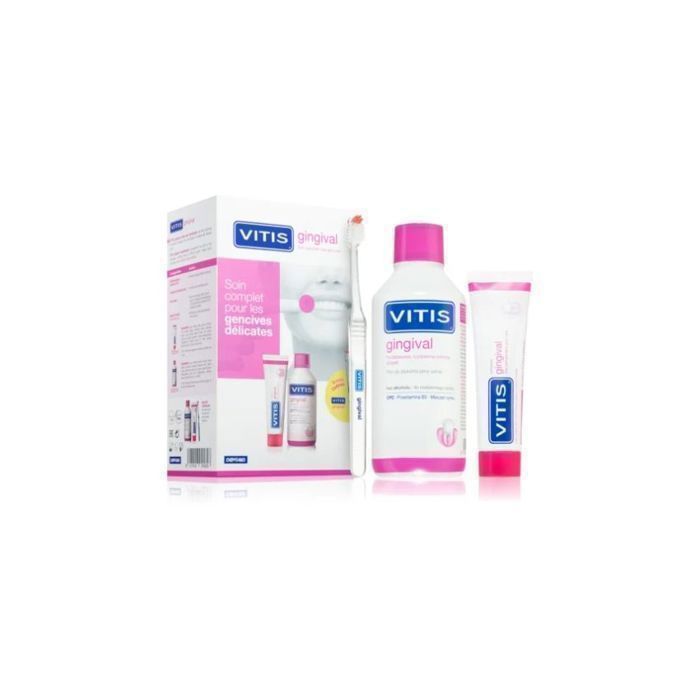 Pack gingival - Vitis - Duo - Dent 75ml - Bain de bouche 500ml - Hygiène buccale améliorée