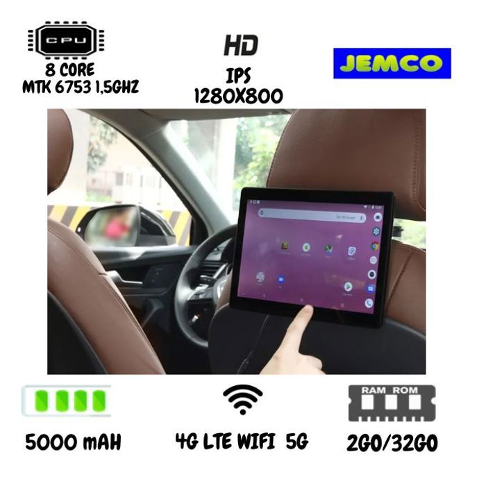 Tablette pour voiture - JEMCO - DREAMPAD 10 CAR - 4G - WIFI - GPS - 10.1 pouces