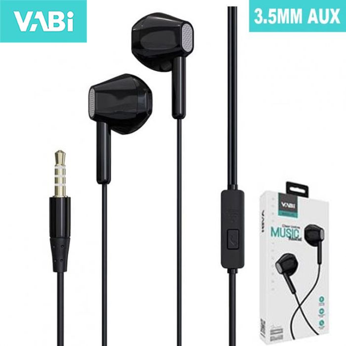 Écouteurs filaires VABi – Jack 3,5 mm, conception semi-intra-auriculaire, zéro latence – Votre compagnon audio ultime