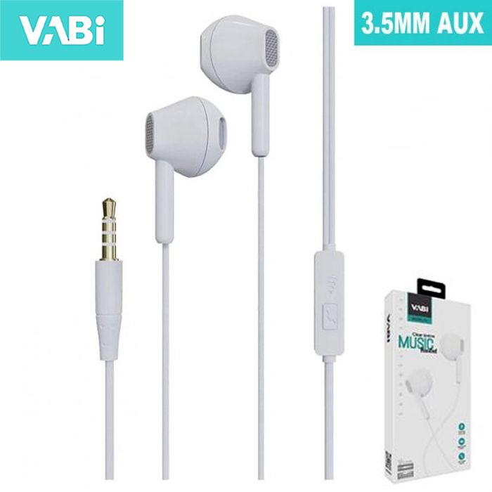 Écouteurs filaires VABi – Jack 3,5 mm, conception semi-intra-auriculaire, zéro latence – Votre compagnon audio ultime