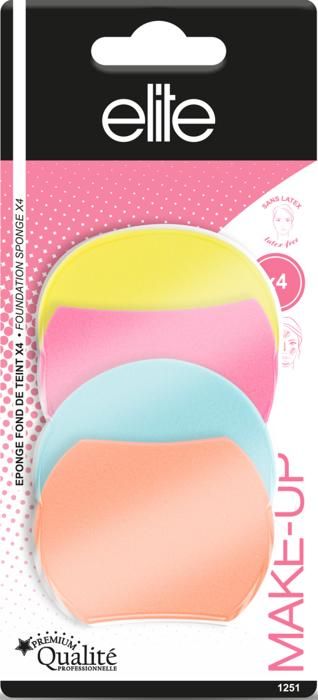 EPONGES LATEX X 4 SPECIALES FOND DE TEINT- Couleur aléatoire