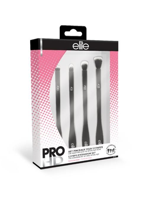 KIT 4 PINCEAUX YEUX 5 ETAPES PRO HAUTE DENSITE