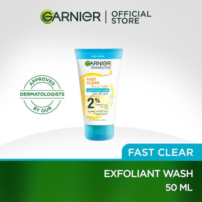 Gel exfoliant quotidien 3 en 1 - GARNIER - Fast Clear - 50ml - Anti Acné - Peaux grasses