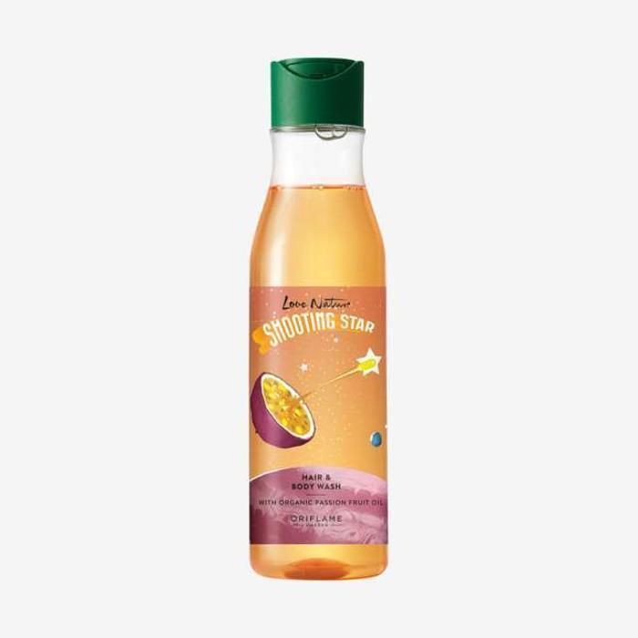 Nettoyant pour le Corps et les Cheveux Love Nature Shooting Star à L'Extrait de l'huile de Fruit de la Passion pour Enfants 250 ml